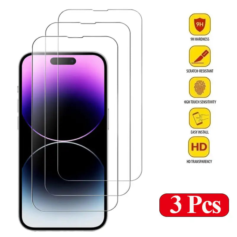 Tempered Glass for iPhone 14 Pro 15 16 13 12 11 pro max screen protector for iphone 15 pro mica for iphone 13 14 pro glass film