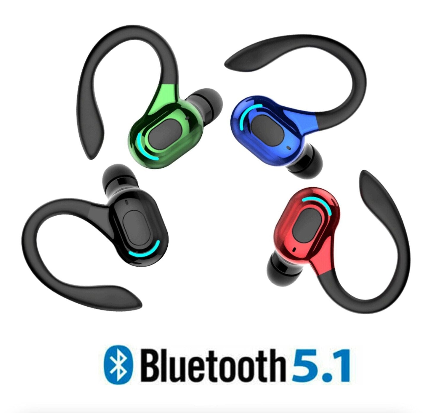 New Bluetooth 5.1 Headset Wireless Earbuds Earphones Stereo Headphones