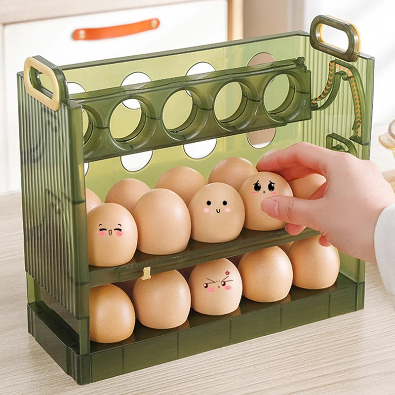 20/30Pcs Egg Storage Box Refrigerator Organizer Food Containers Egg Fresh-keeping Case Holder Tray Dispenser Kitchen Storage Box