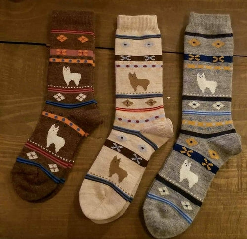 Alpaca Watching Socks