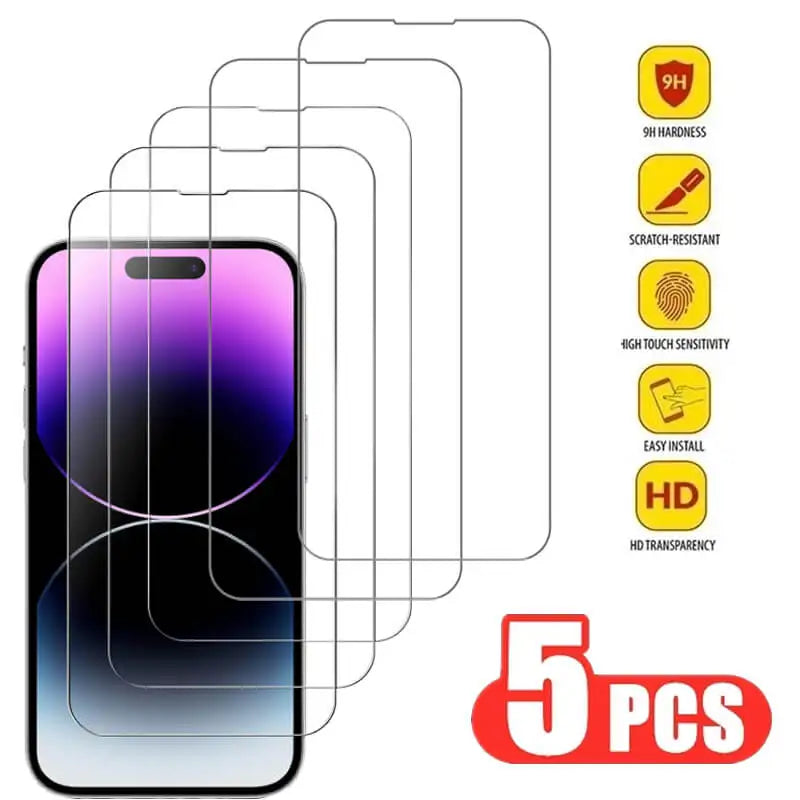 Tempered Glass for iPhone 14 Pro 15 16 13 12 11 pro max screen protector for iphone 15 pro mica for iphone 13 14 pro glass film