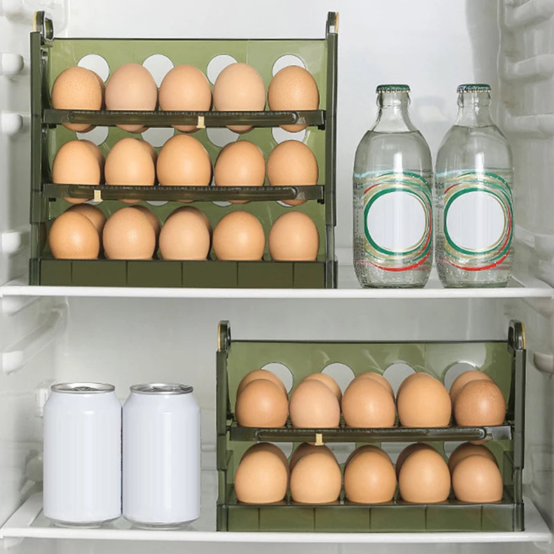 20/30Pcs Egg Storage Box Refrigerator Organizer Food Containers Egg Fresh-keeping Case Holder Tray Dispenser Kitchen Storage Box