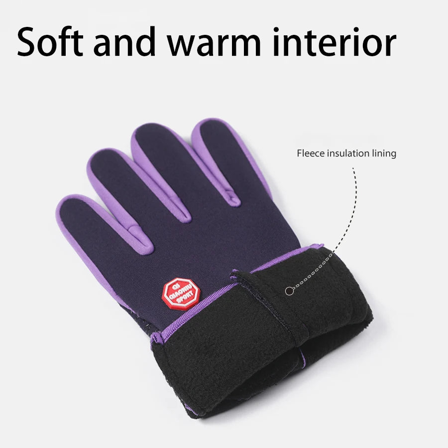 Winter Men's And Women's Warm Gloves, Waterproof And Skin Friendly Touch Screen, Suitable For Cycling And Skiing