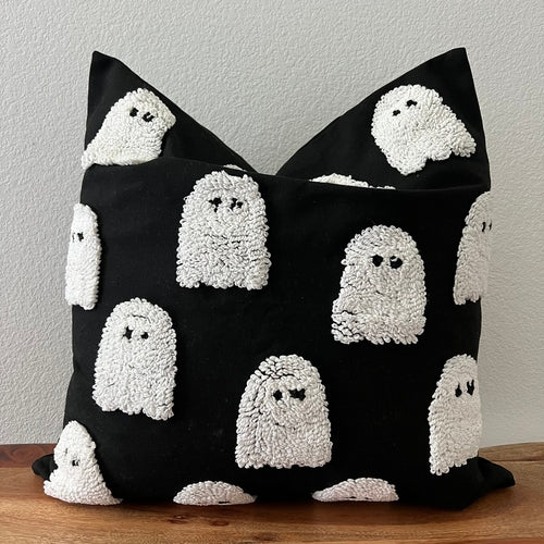 Halloween throw pillow cover, tufted accent pillow